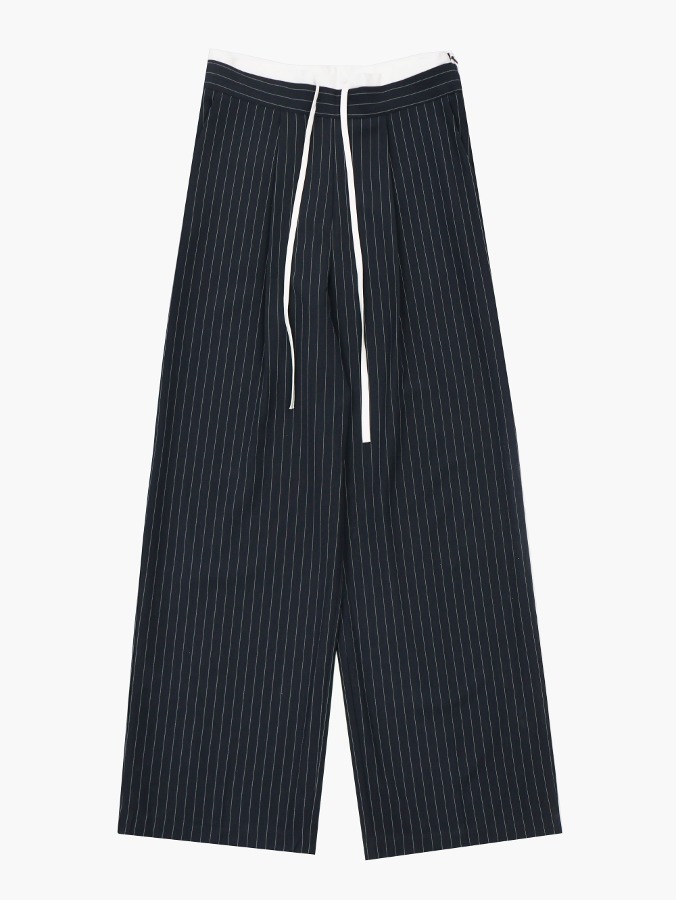 double stripe wide pants