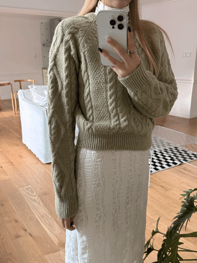 (wool) muffin cable knit